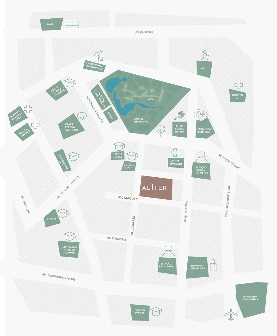 Mapa da localização do Altier Moema