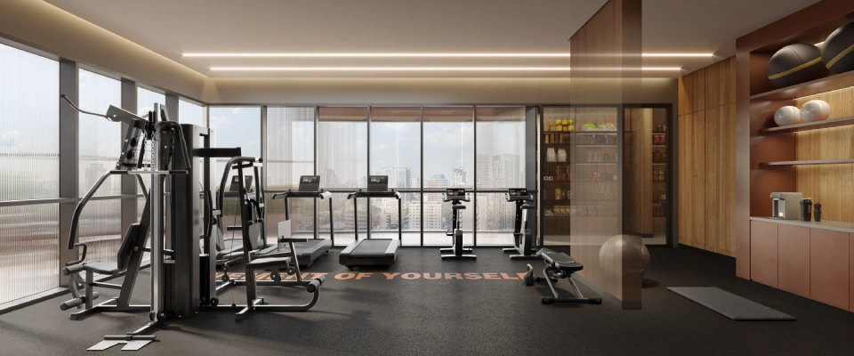 Academia e espaço fitness do empreendimento